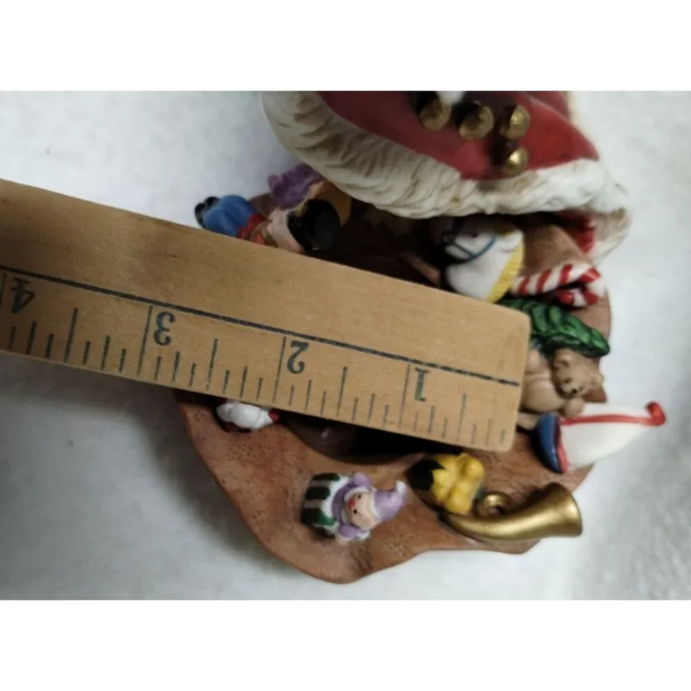 Partylite‎ Santa Claus Tealight Holder wit Toy Bag 7" Tall Hand-Painted